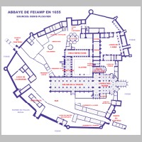 L'abbaye de Fécamp en 1655 avant les constructions mauristes, Jchancerel, Wikipedia.png